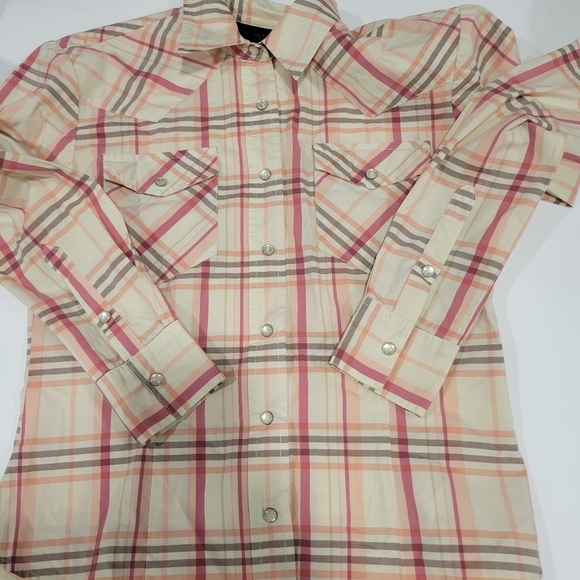 The Limited Stretch Western Plaid Long Sleeves Shirt Size XS - Picture 13 of 13